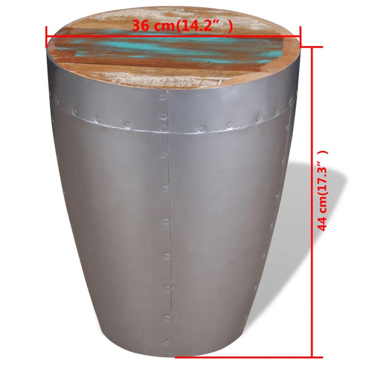 VIDAXL Tabouret aviateur Bois de recuperation massif
