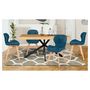 Voir la diapositive 4 : Lot de 4 chaises en tissu style scandinave pieds bois massif GAYA