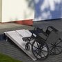 HOMCOM Rampe de fauteuil roulant rampe de chargement antidérapante pliable avec bordures de sécurité max. 270 Kg alu