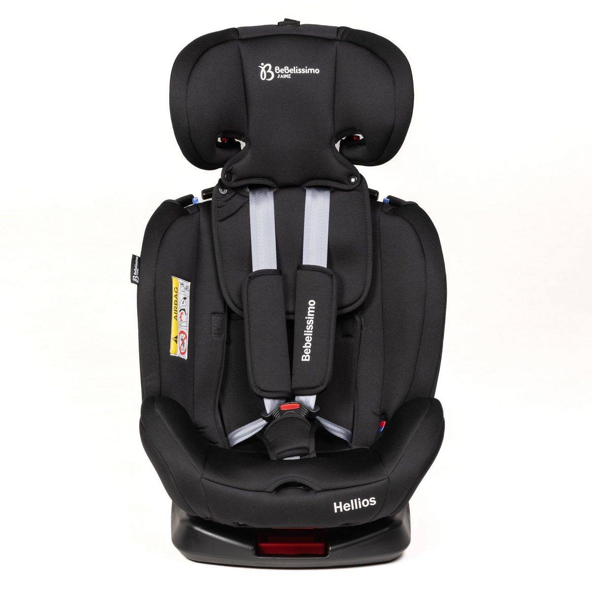 BEBELISSIMO BEBELISSIMO - Siège auto Isofix - pivotant 360 °- groupe 0+/1/2/3 - (0-36kg) - Hellios - noir /noir