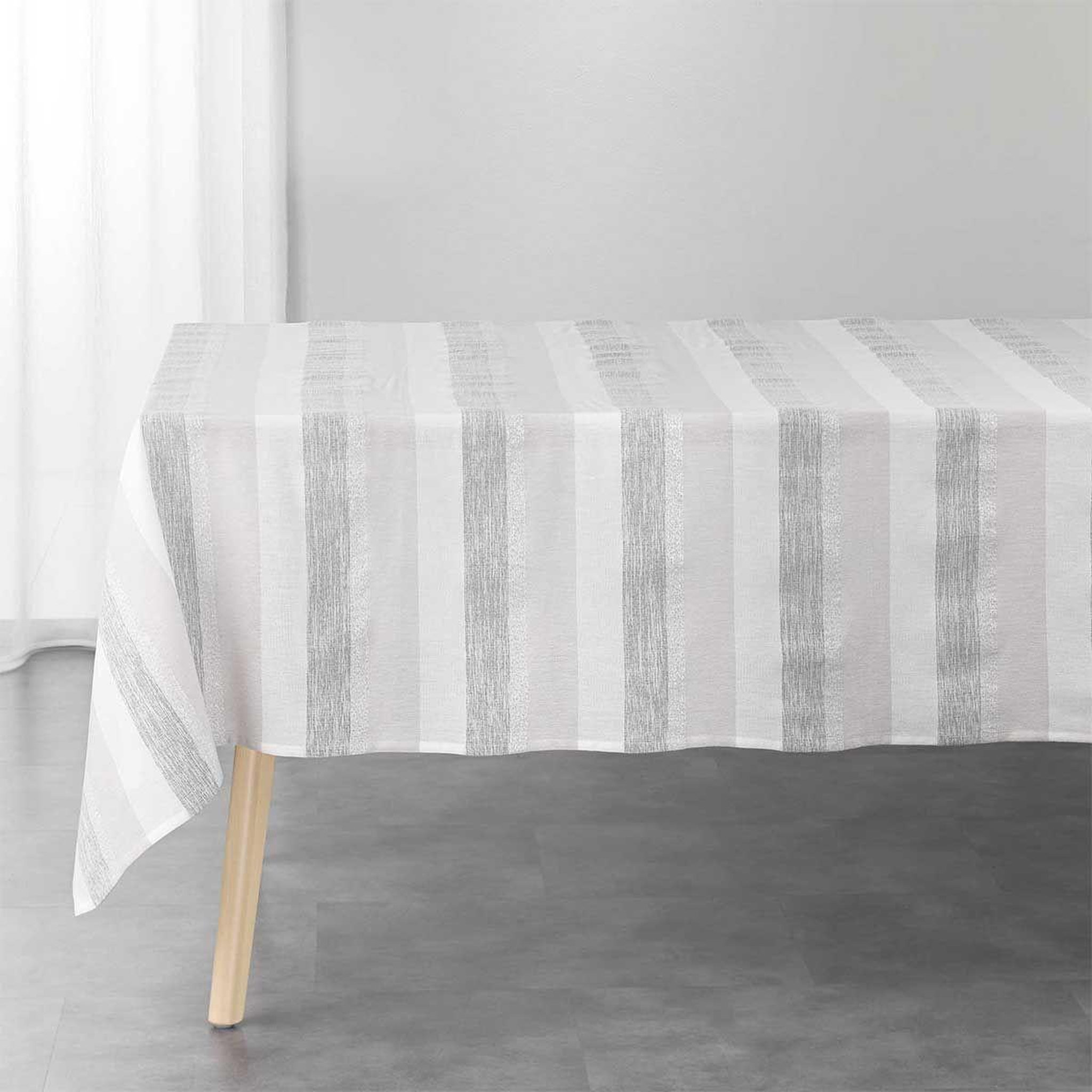 Douceur d'Intérieur Nappe en coton tissée  eldora  140x240cm argent