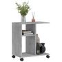 Voir la diapositive 4 : VIDAXL Table d'appoint avec roues gris beton bois d'ingenierie