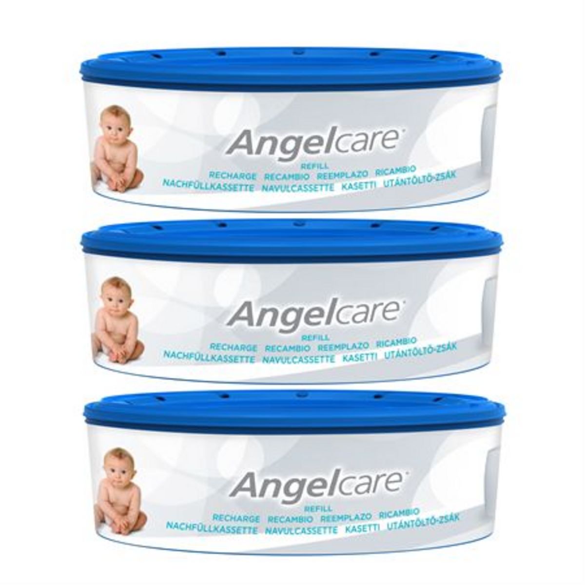 ANGELCARE Lot de 3 recharges pour poubelle à couches