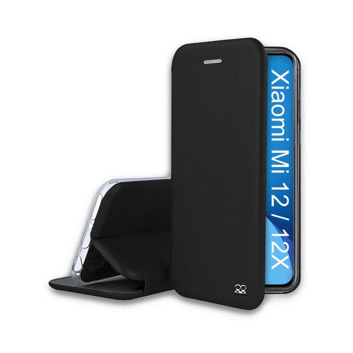 IBROZ Etui Xiaomi 12/12x Etui Cuir Noir