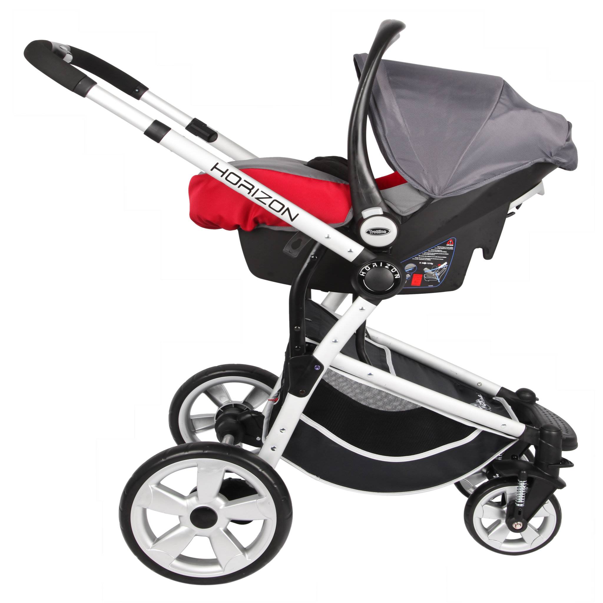 Voir la diapositive 2 : TROTTINE Poussette combiné duo 3 en 1 Horizon
