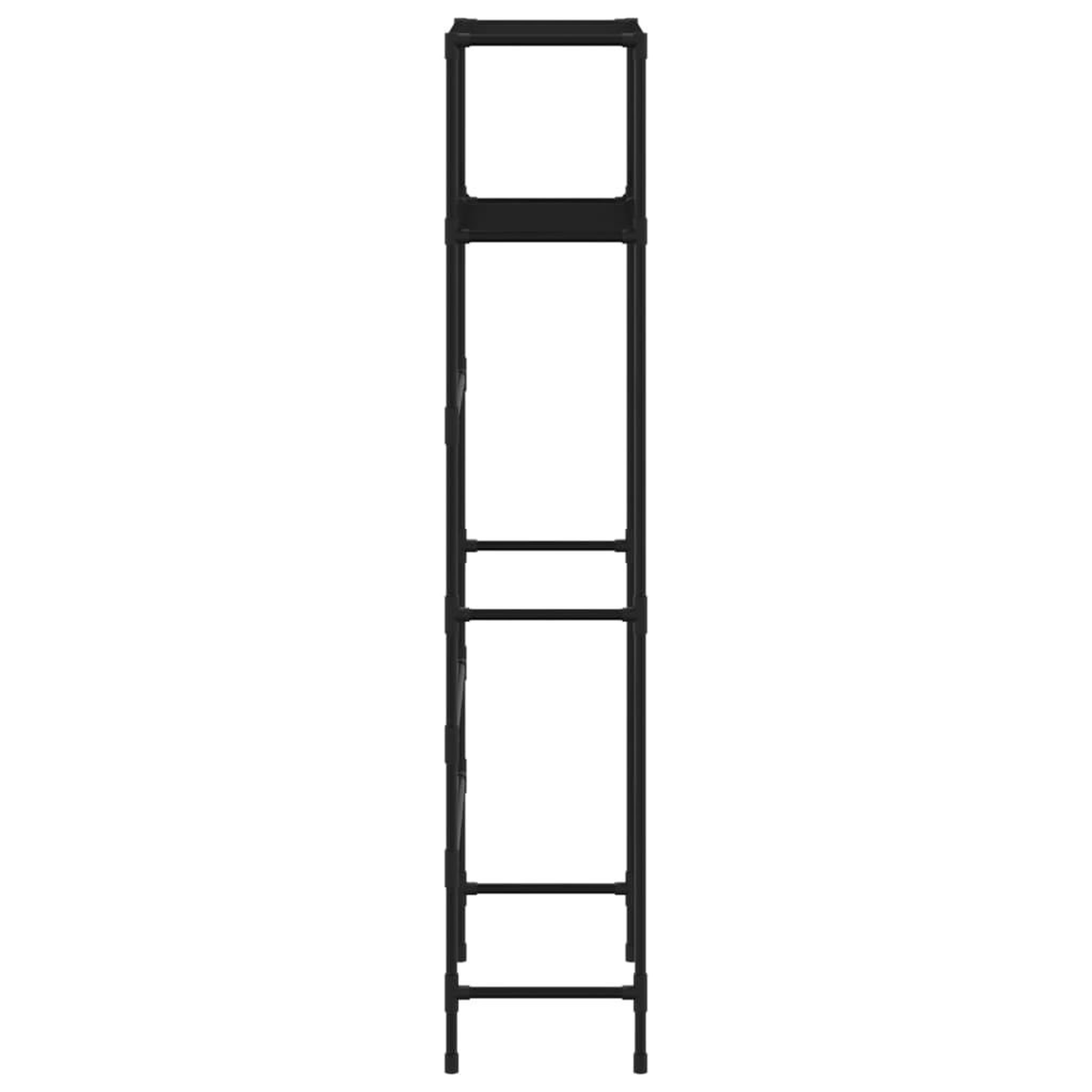 Voir la diapositive 4 : VIDAXL Support de rangement 2 niveaux sur toilette Noir 53,5x28x143 cm