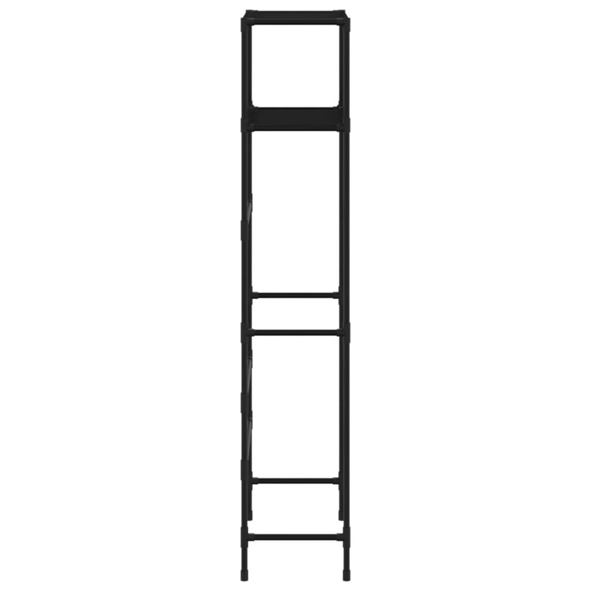 VIDAXL Support de rangement 2 niveaux sur toilette Noir 53,5x28x143 cm