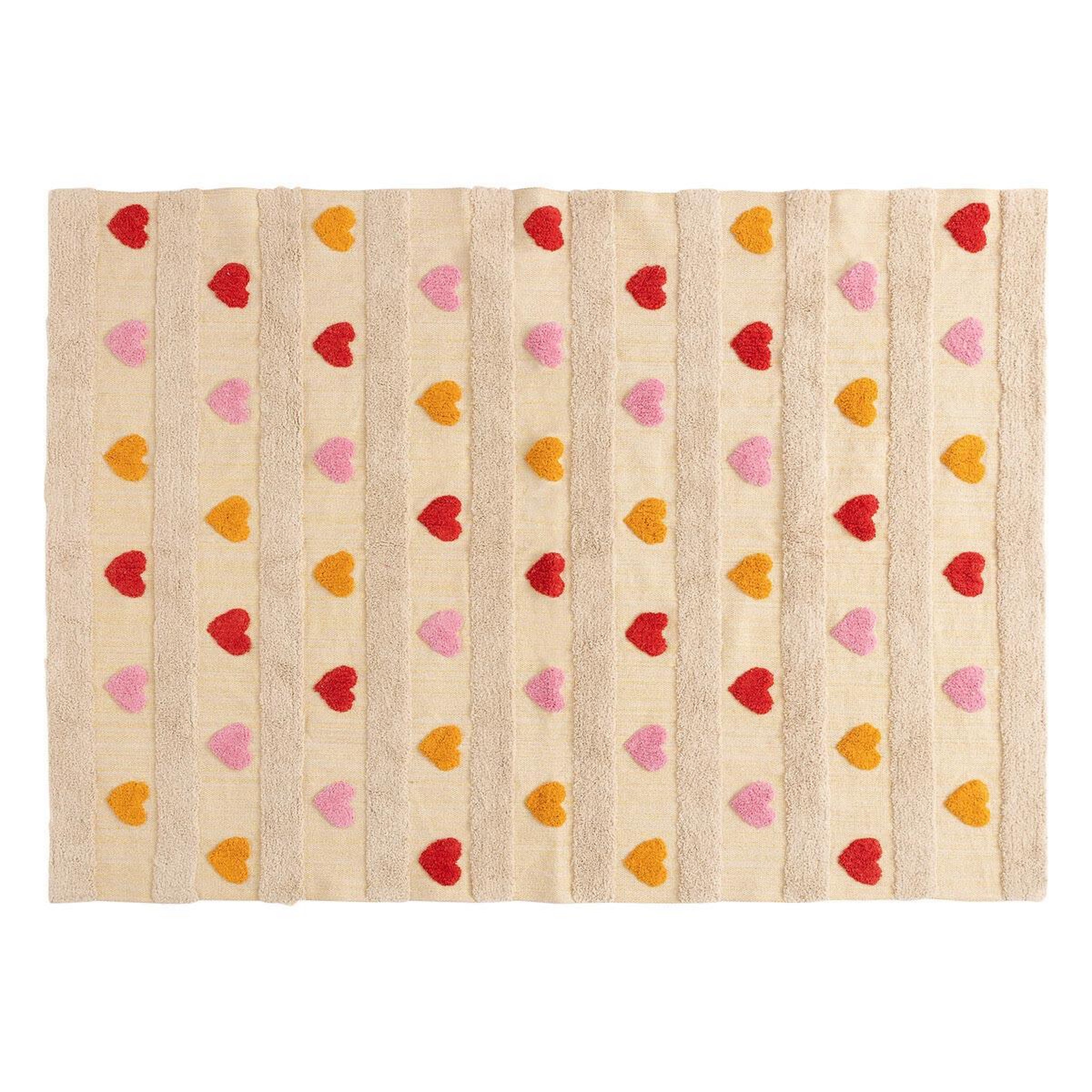 Atmosphera Kids Tapis enfant cœur  amour  120x170cm multicolore