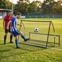 Voir la diapositive 6 : HOMCOM Filet de rebond football double face avec sac métal noir