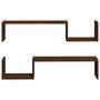 Voir la diapositive 5 : VIDAXL Etageres murales 2 pcs Chene marron 100x15x20 cm