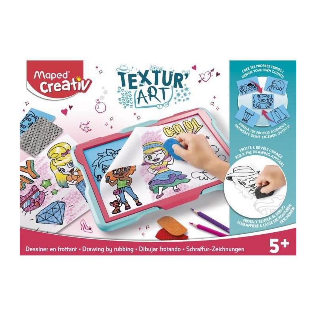 Joustra MAPED CREATIV - Tablette de dessin TexturArt Fashion