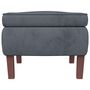 Voir la diapositive 3 : VIDAXL Tabouret avec pieds en bois Gris fonce Velours