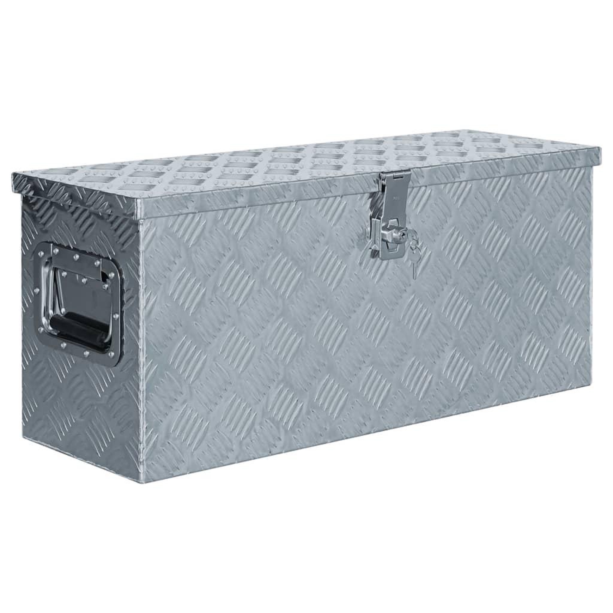 VIDAXL Boîte en aluminium 76,5 x 26,5 x 33 cm Argente