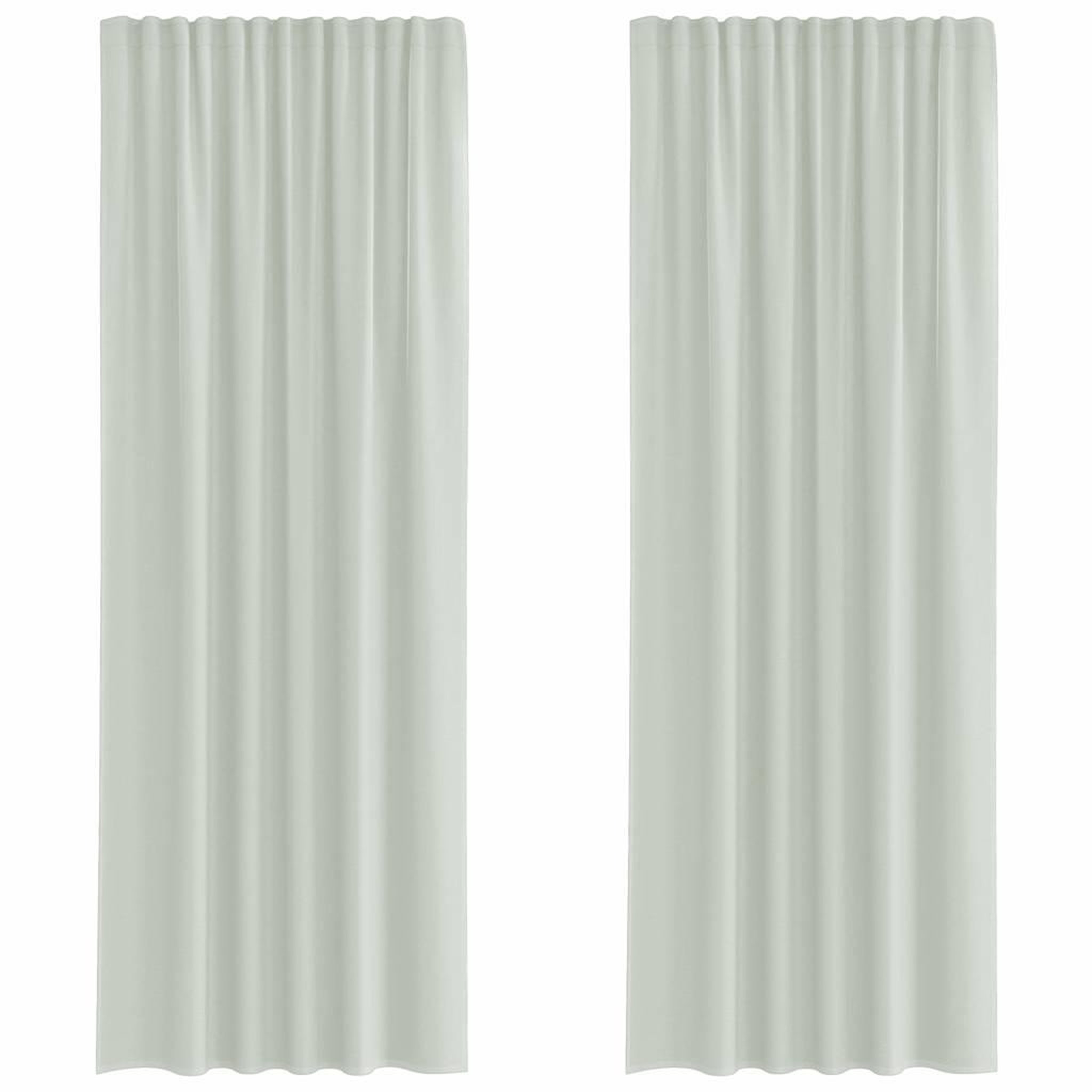 Voir la diapositive 2 : VIDAXL Rideaux en voile avec boucles 2 pcs gris clair 140x260 cm