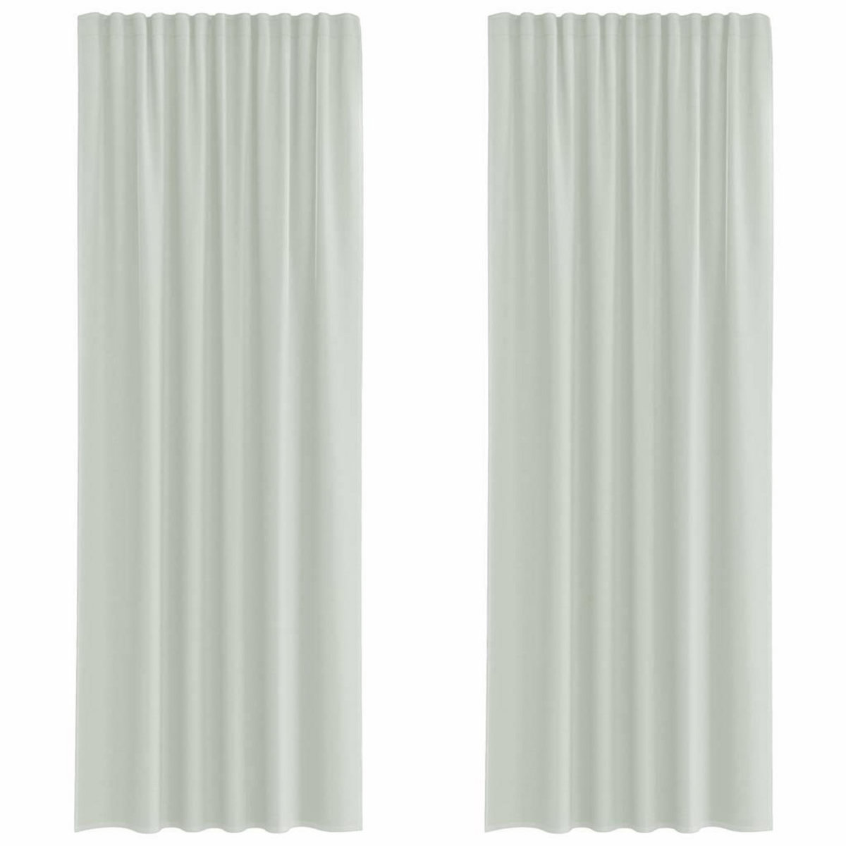 VIDAXL Rideaux en voile avec boucles 2 pcs gris clair 140x260 cm