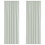 Voir la diapositive 2 : VIDAXL Rideaux en voile avec boucles 2 pcs gris clair 140x260 cm