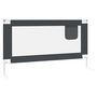 Voir la diapositive 3 : VIDAXL Barriere de securite de lit d'enfant Gris fonce 150x25 cm Tissu
