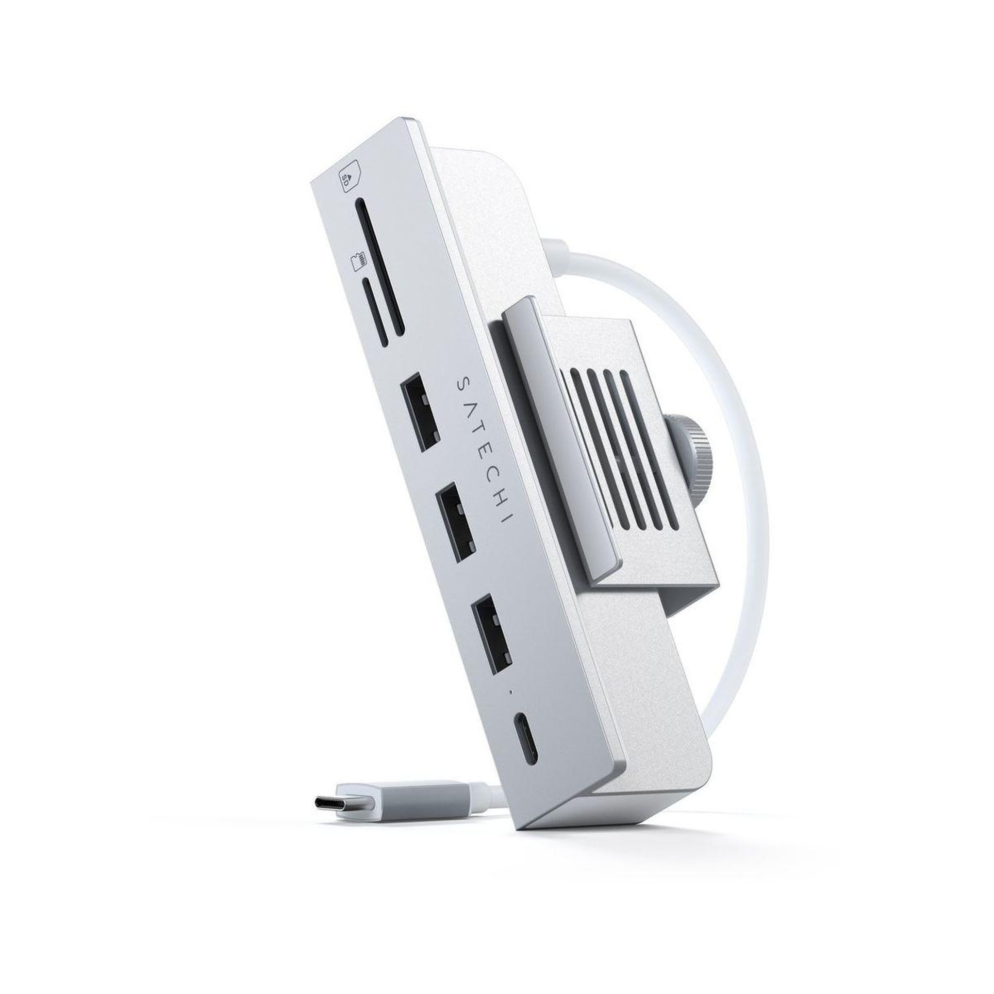 Voir la diapositive 1 : SATECHI Hub USB C USB-C/Multiports 6 en 1 iMac 24'' gris