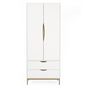 Voir la diapositive 2 : Paris Prix Armoire 2 Portes Design  Kobe  195cm Blanc
