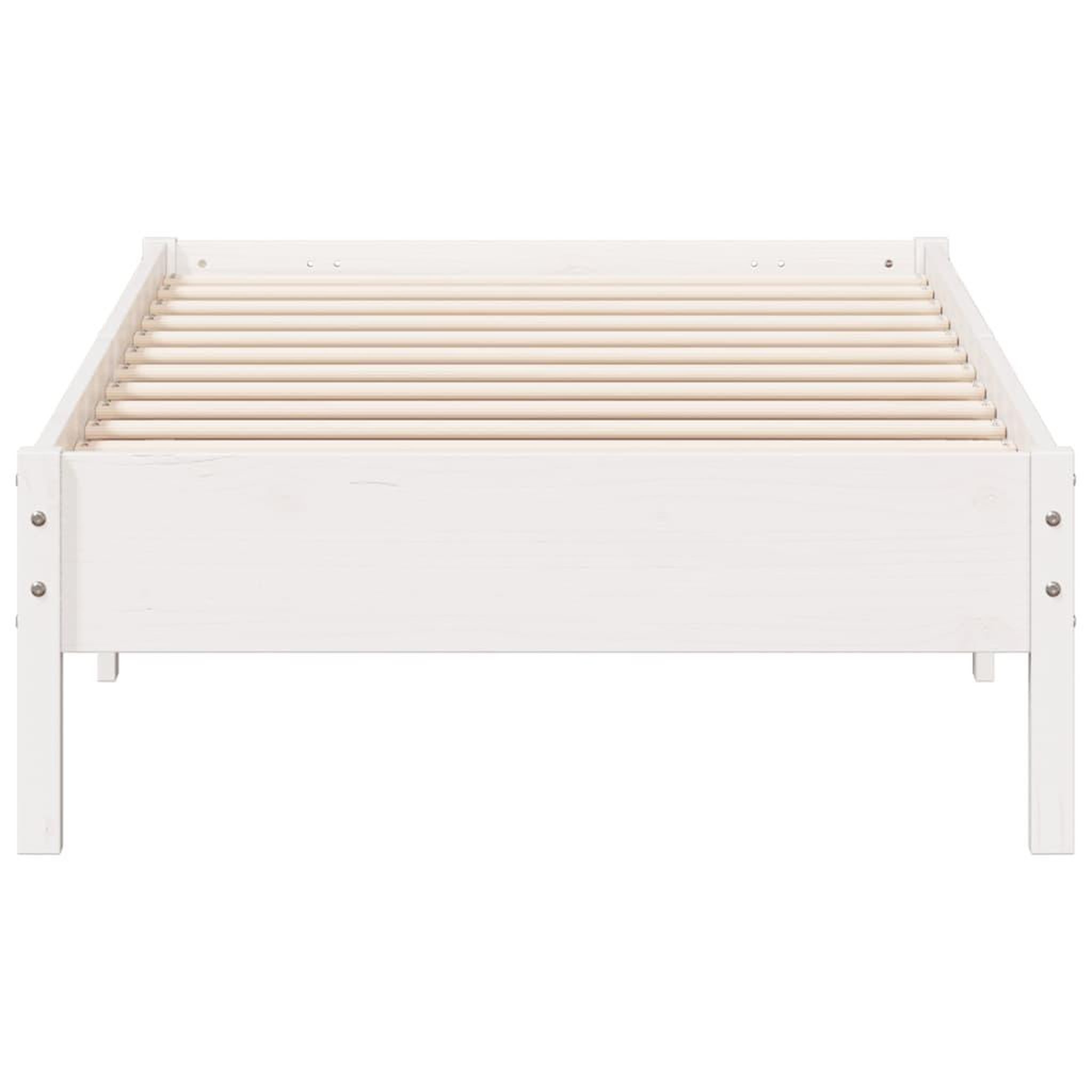 Voir la diapositive 4 : VIDAXL Cadre de lit sans matelas blanc 100x200 cm bois de pin massif