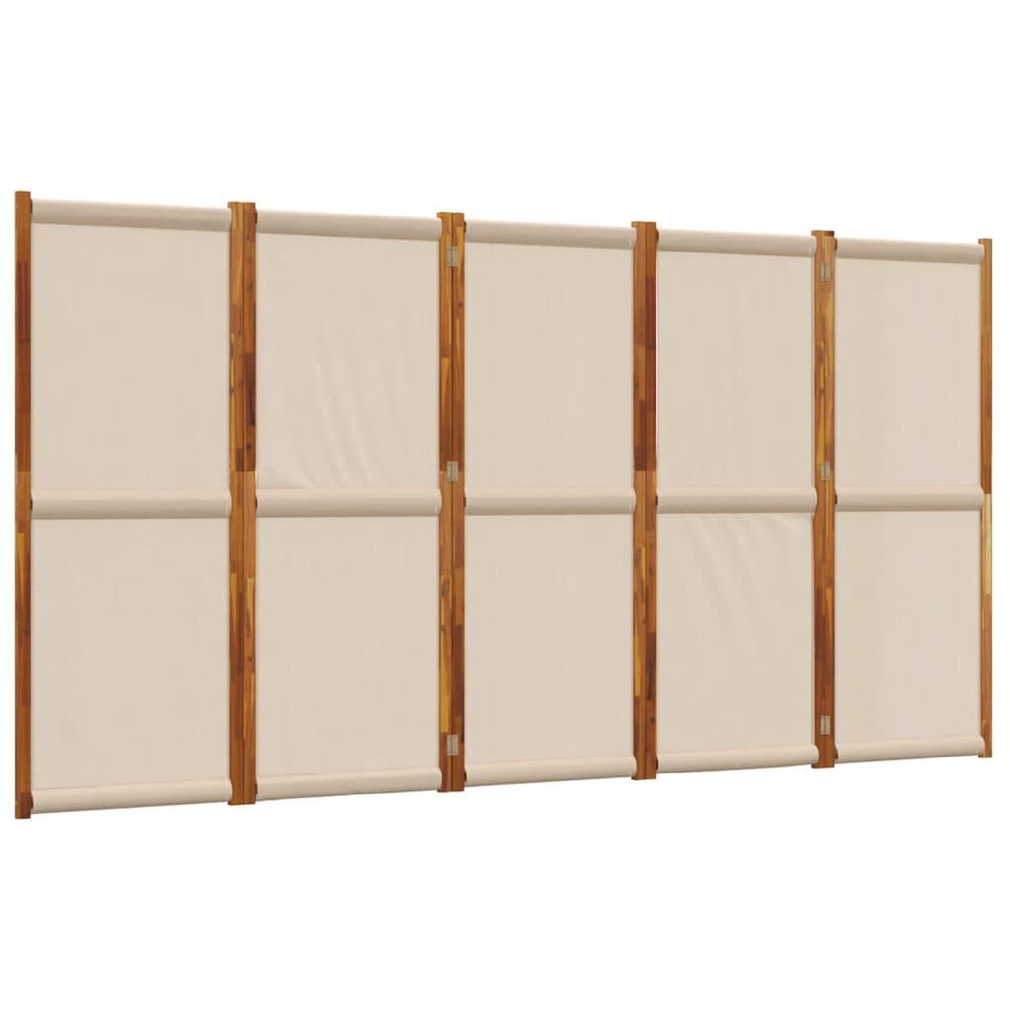 Voir la diapositive 2 : VIDAXL Cloison de separation 5 panneaux taupe 350x180 cm