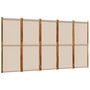Voir la diapositive 2 : VIDAXL Cloison de separation 5 panneaux taupe 350x180 cm