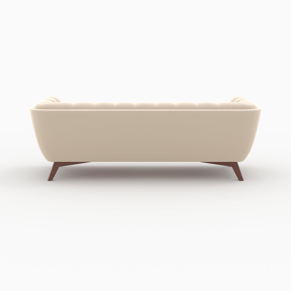 Rendez vous déco Ensemble canapés en velours beige 5 places-Mona