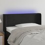 Voir la diapositive 1 : VIDAXL Tete de lit a LED Noir 103x16x78/88 cm Velours