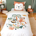 Home collection Parure housse de couette 100% microfibre 140x200 cm, ouisti. Coloris disponibles : Blanc