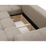 Voir la diapositive 4 : BEST MOBILIER Yulin - canapé d'angle gauche 4 places convertible avec coffre en tissu bouclette