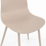 Voir la diapositive 6 : ID MARKET Lot de 6 chaises en polypropylène KIARA mix color gris foncé x2, terracotta x2, beige x2 avec pieds en métal