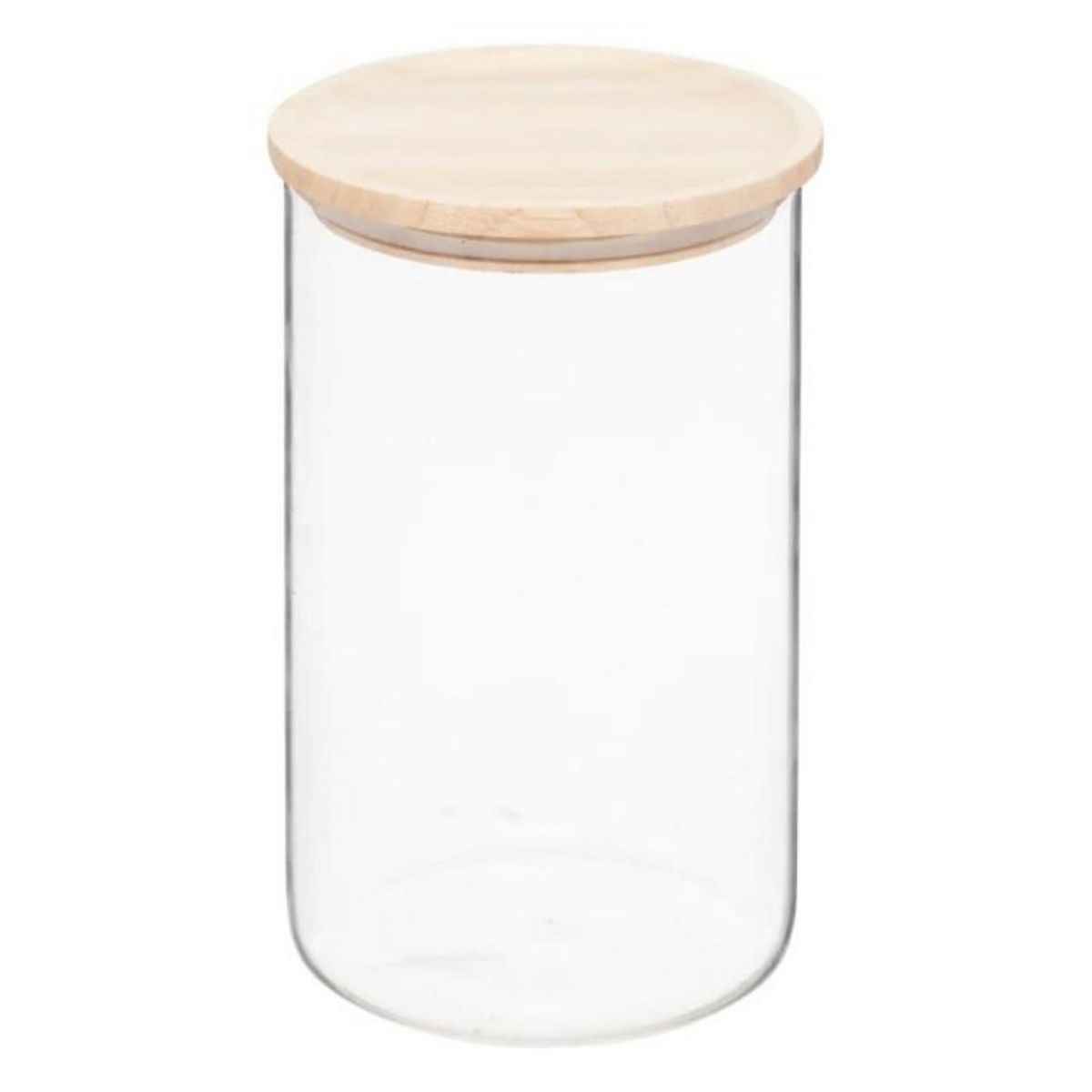 FIVE Lot de 3 Bocaux en Verre  Hermet  1L Transparent & Naturel