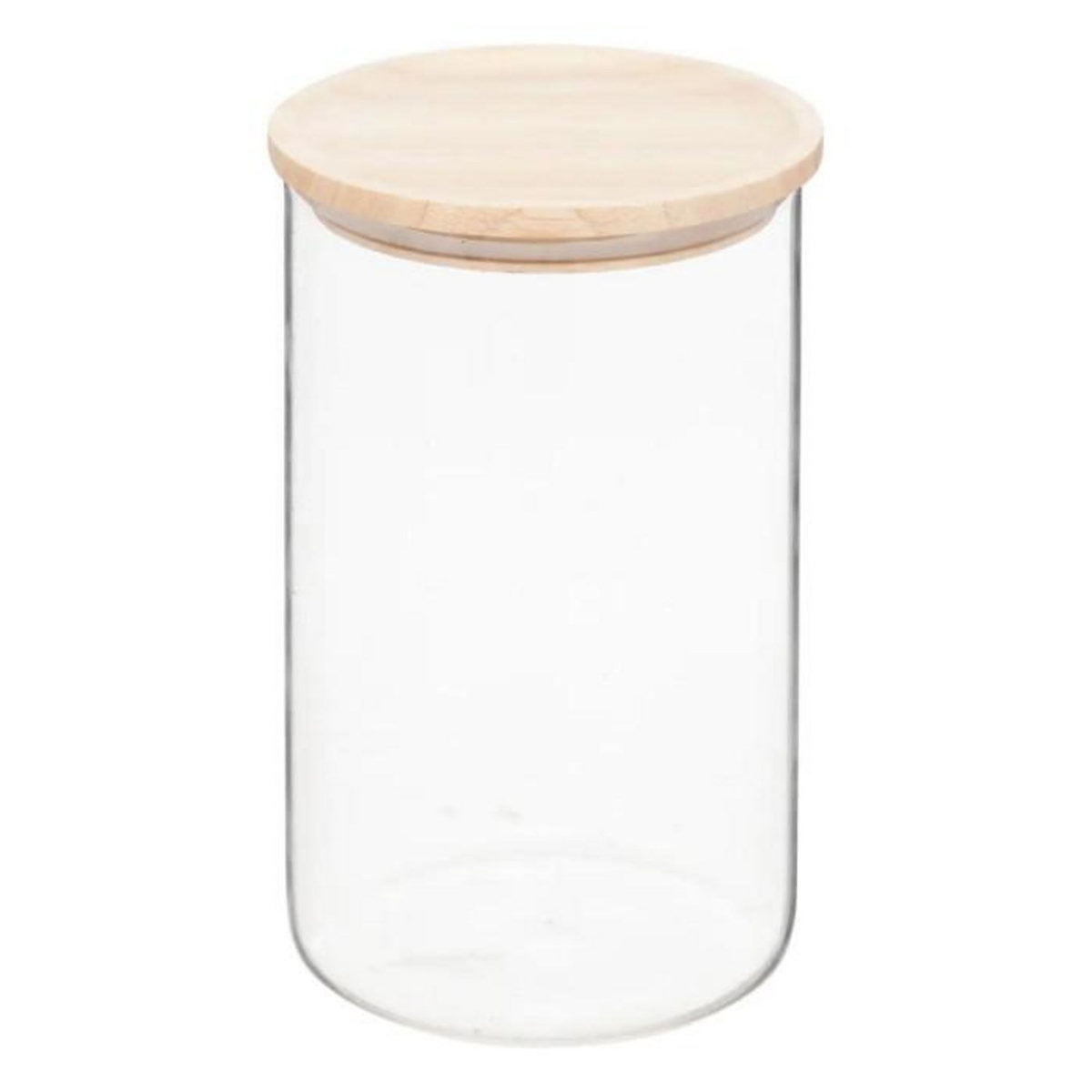 FIVE Lot de 3 Bocaux en Verre  Hermet  1L Transparent & Naturel