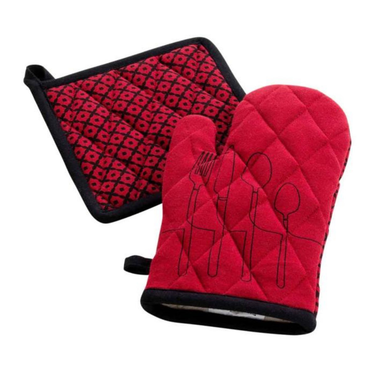 Paris Prix Gant & Manique Coton  Cuisiline  28cm Bordeaux