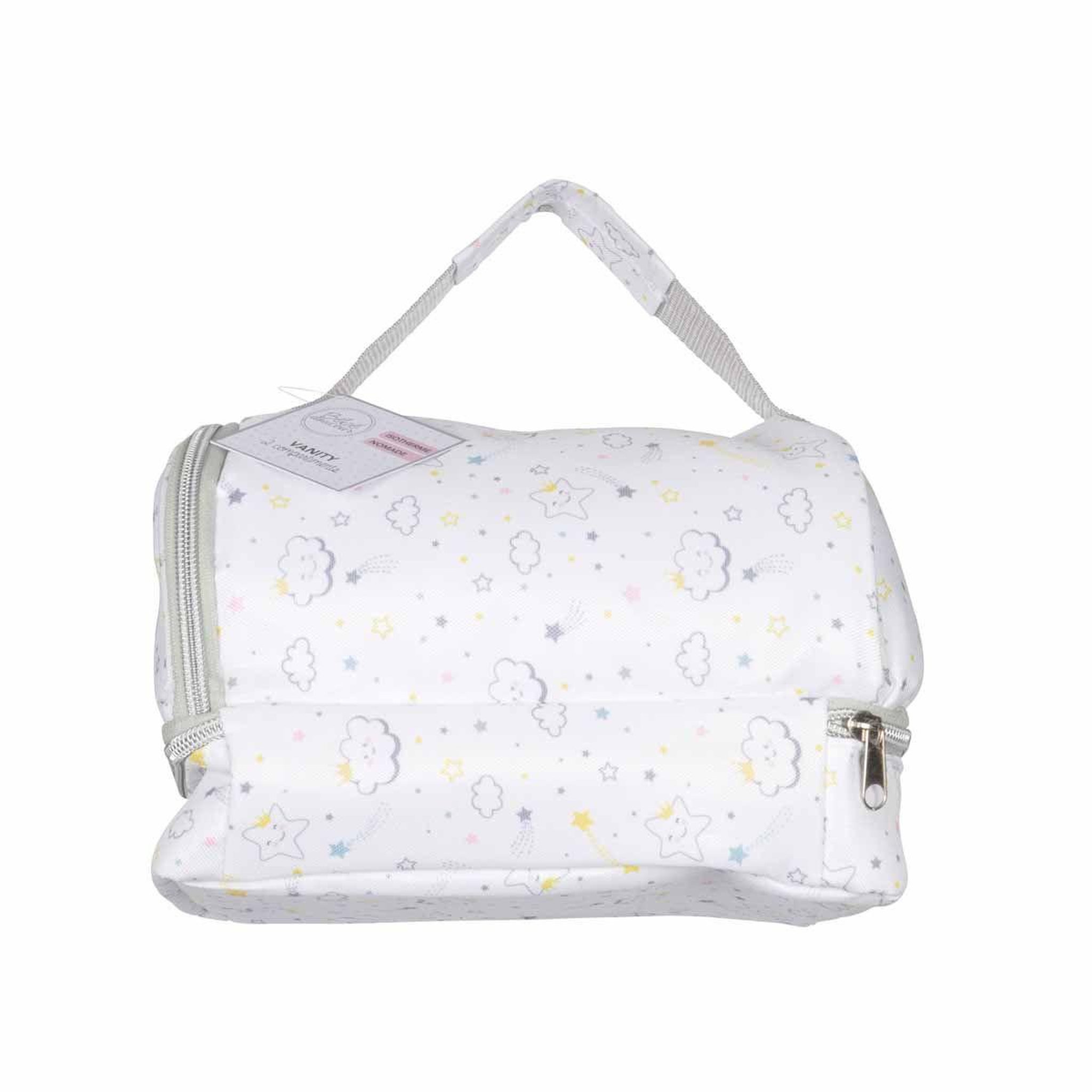 Voir la diapositive 2 : BEBE DOUCEUR Vanity 2 Compartiments pour Bébé  Ciel  23cm Blanc
