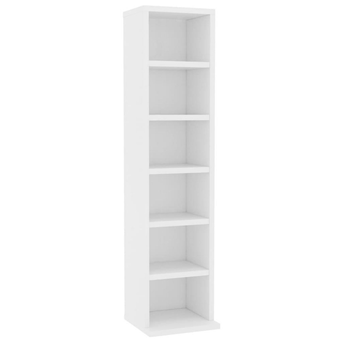 VIDAXL Armoire a CD Blanc 21x20x88 cm Bois d'ingenierie