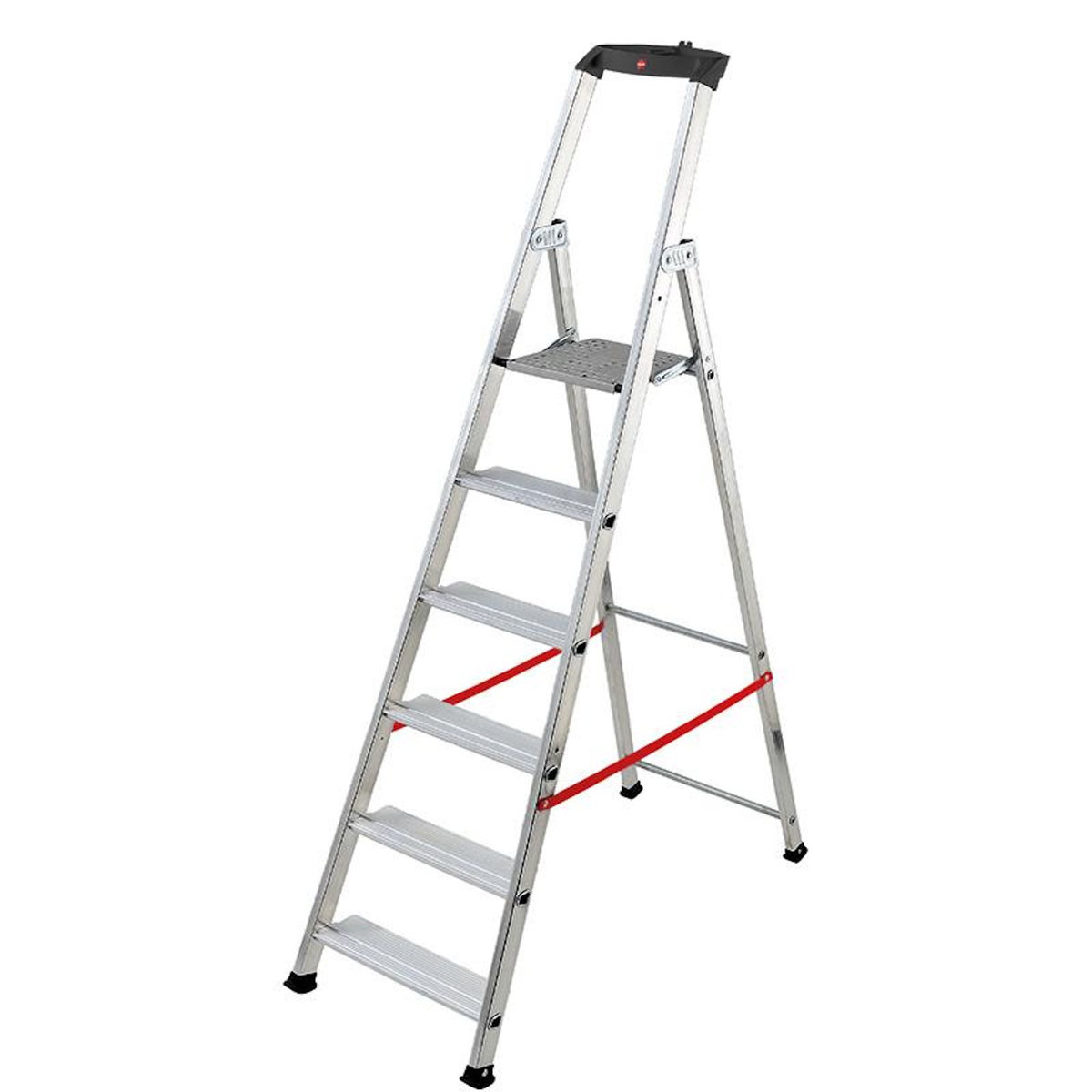 HAILO Escabeau professionnel pliable en aluminium 6 marches larges Hailo Alu Pro