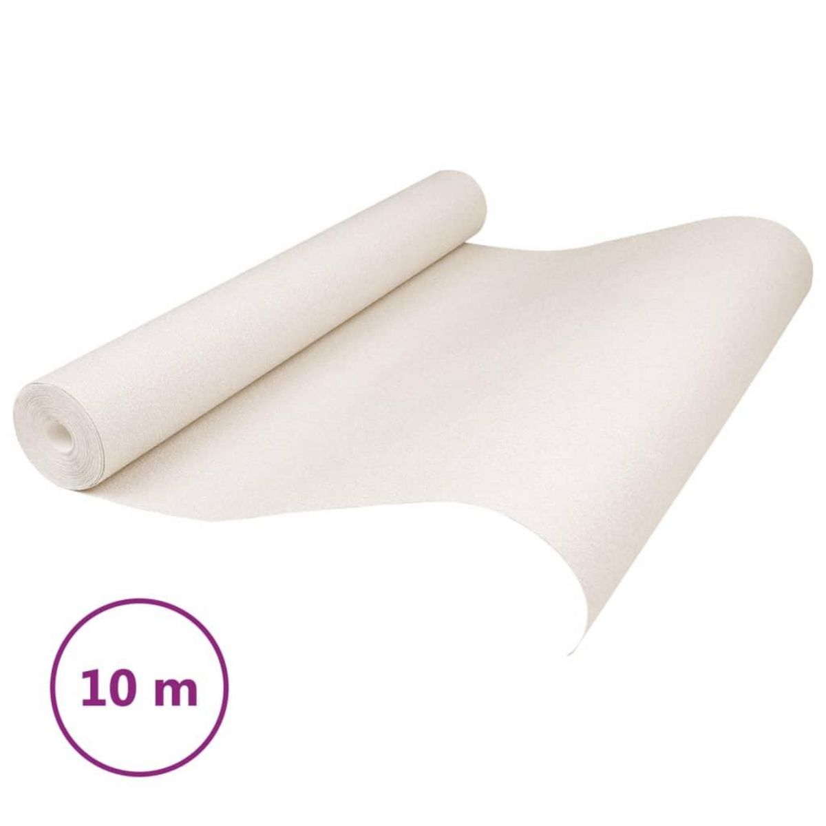 VIDAXL Papier peint 3D couleur unie creme 10x0,53 m non tisse