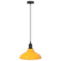 Voir la diapositive 2 : VIDAXL Lampe suspendue reglable hauteur E27 jaune brillant Ø31cm metal