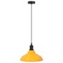 Voir la diapositive 2 : VIDAXL Lampe suspendue reglable hauteur E27 jaune brillant Ø31cm metal