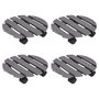Voir la diapositive 1 : VIDAXL Chariots a plantes 4 pcs Gris Ø30x7,5 cm WPC