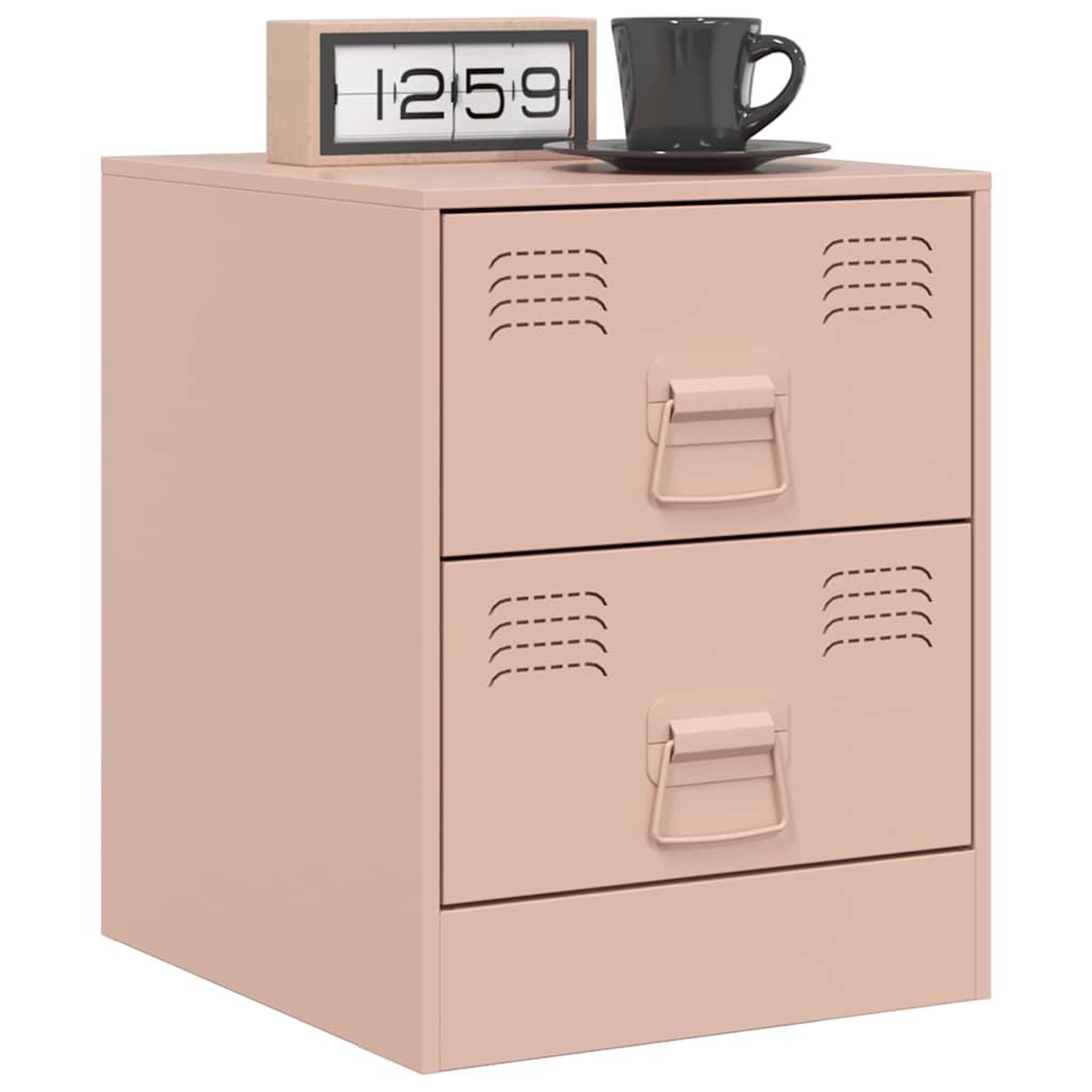 Voir la diapositive 3 : VIDAXL Tables de chevet 2 pcs rose 34,5x39x44 cm acier
