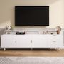 Voir la diapositive 2 : MERAX Meuble tv blanc 170 cm mdf