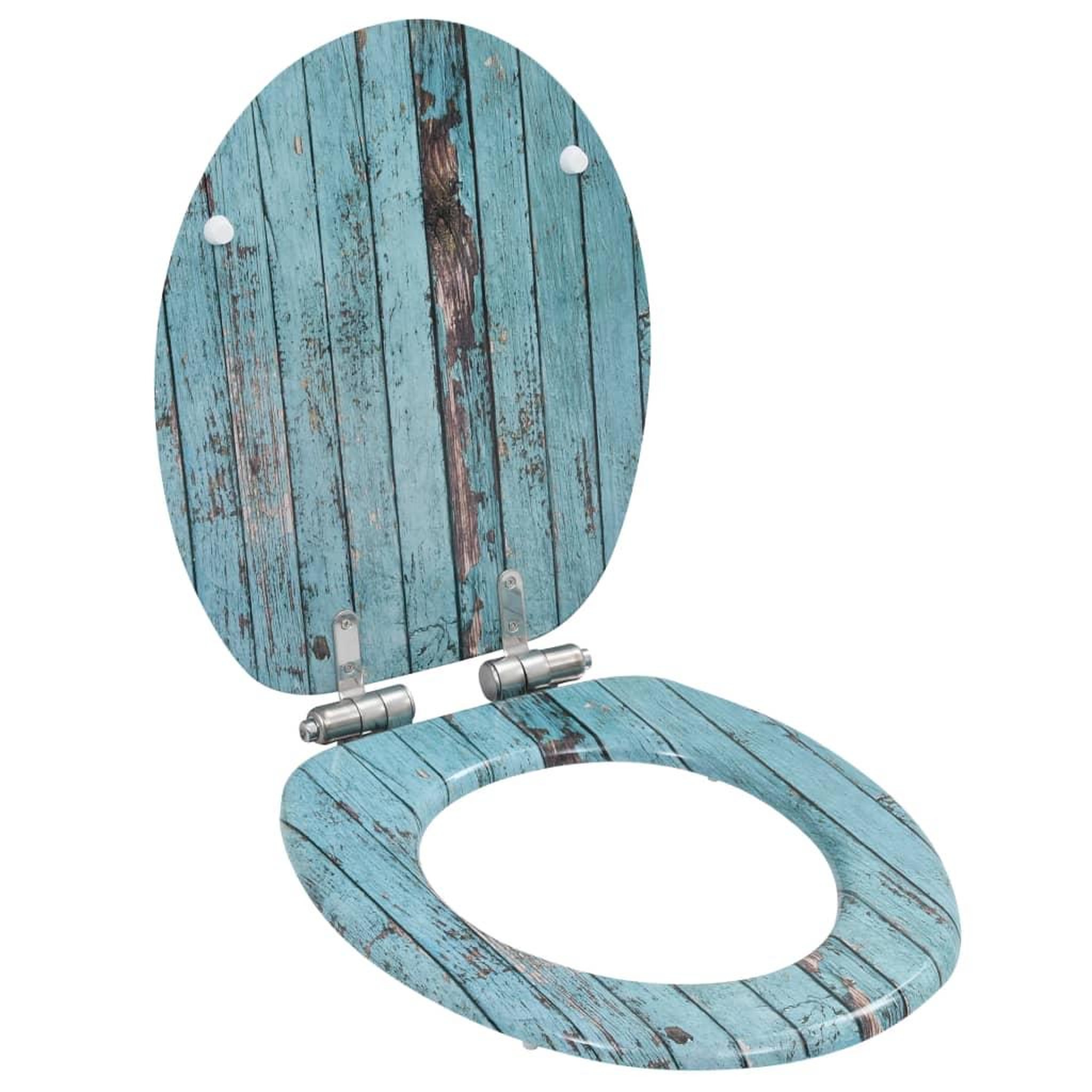 Voir la diapositive 1 : VIDAXL Siege WC MDF Couvercle a fermeture en douceur Bois vieux