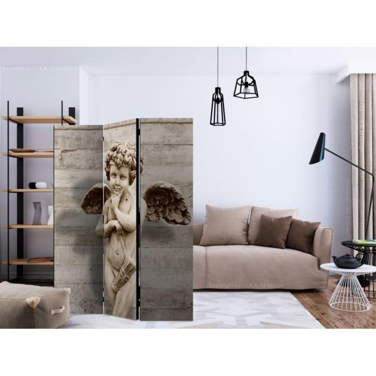 Paris Prix Paravent 3 Volets  Angelic Face  135x172cm