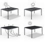 Voir la diapositive 3 : ID MARKET Pergola bioclimatique lames orientables acier 3x4 M gris anthracite