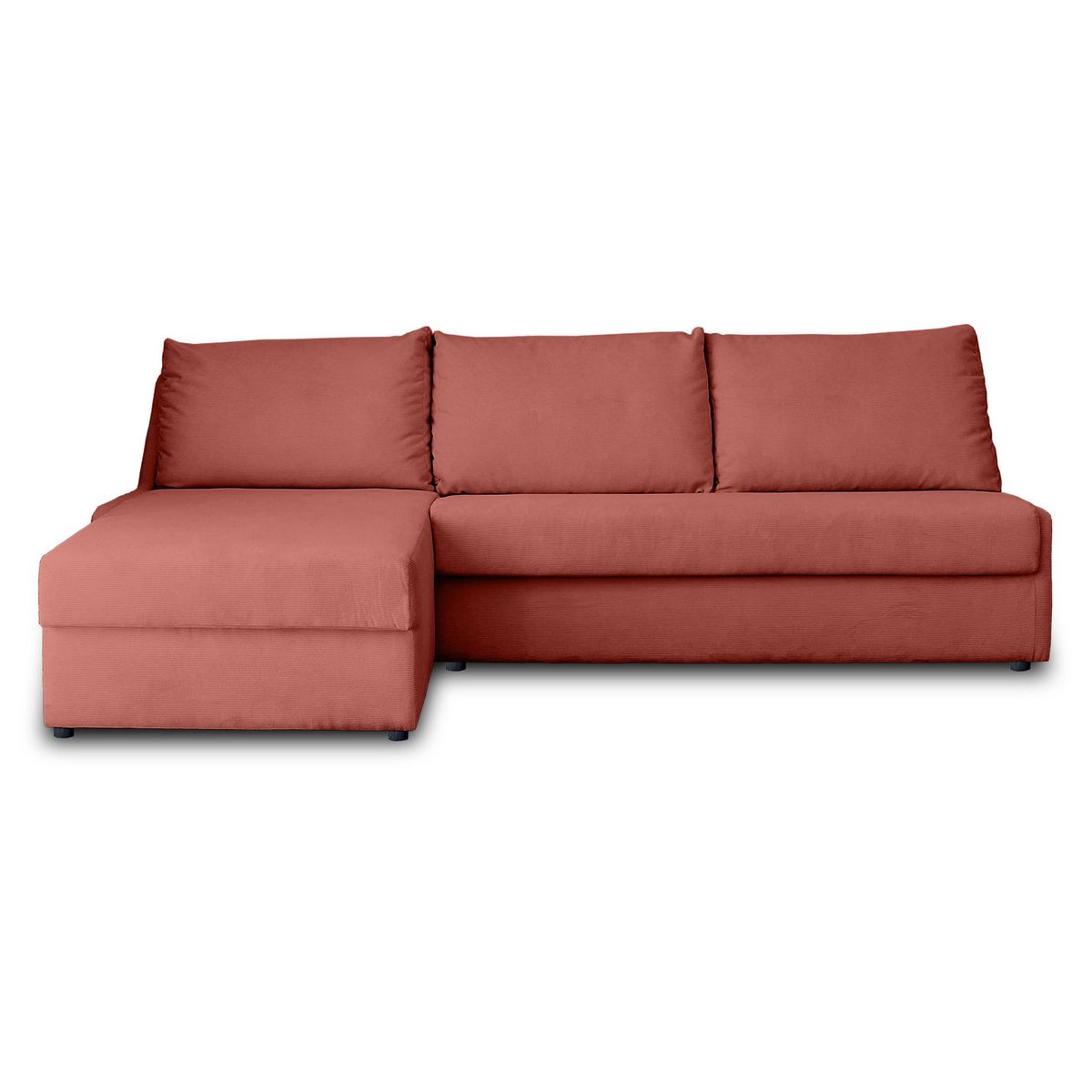 LISA DESIGN Palmira - canapé d'angle gauche - 4 places - convertible couchage quotidien - matelas 14 cm - en velours côtelé