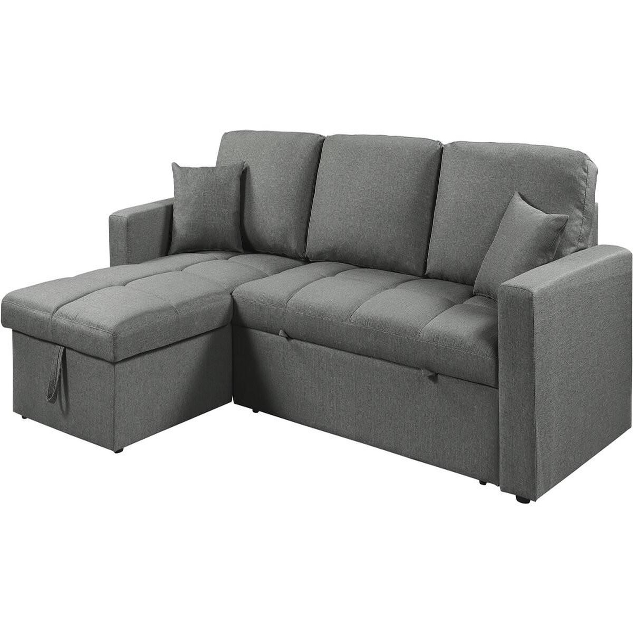 Habitat et Jardin Canapé d'angle convertible/réversible style bubble  alain  - 3 places - gris