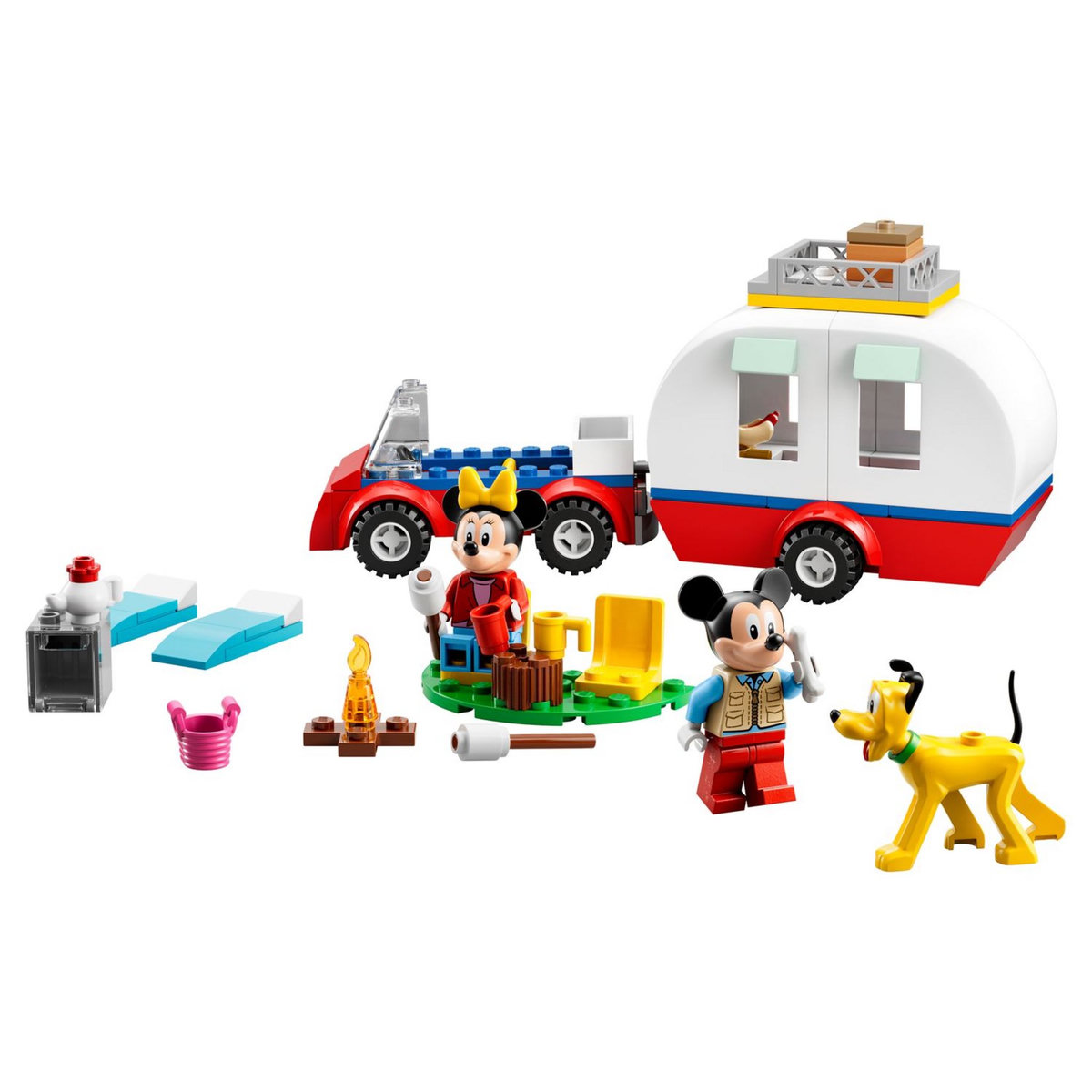 LEGO Disney 10777 - Mickey Mouse et Minnie Mouse Font du Camping, avec Pluto