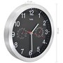 Voir la diapositive 6 : VIDAXL Horloge murale a quartz Hygrometre et thermometre 30 cm Noir